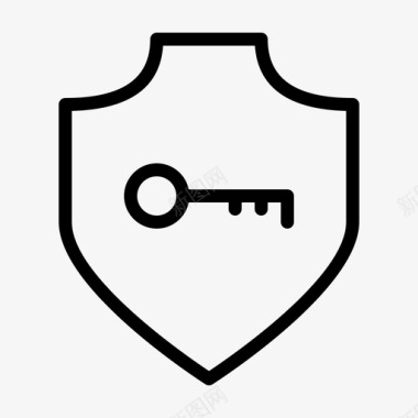 链条钥匙护罩安全图标图标
