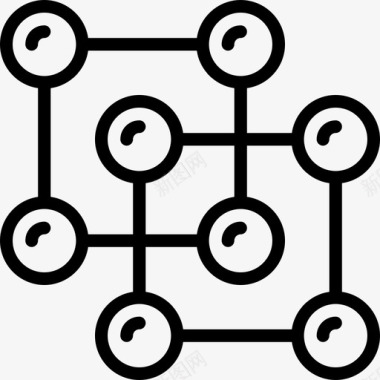 实验室观察分子研究质子图标图标