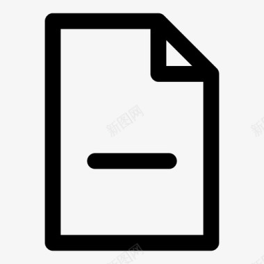 删除文件页垃圾箱纸质文件图标图标