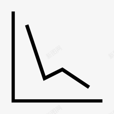 下降折线图统计振荡图标图标