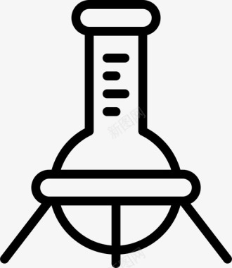 大气的圆圆底烧瓶烧杯本生灯图标图标