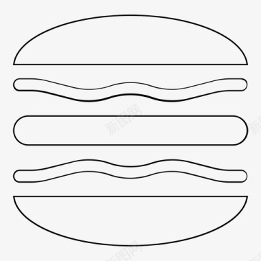 汉堡热狗汉堡包汉堡包项目清单图标图标