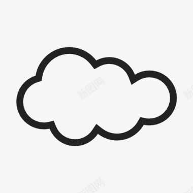 多云天气云天空雨图标图标
