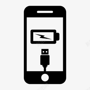 手机充电usb充电图标图标