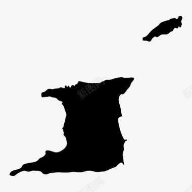 北方旅游地图特立尼达和多巴哥美国国家图标图标
