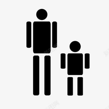 婴儿与父母人类活动形状图标图标