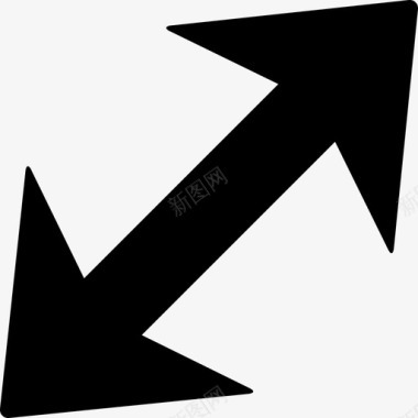 两个稻穗箭头对角线有两个指向相反方向的点箭头图标图标