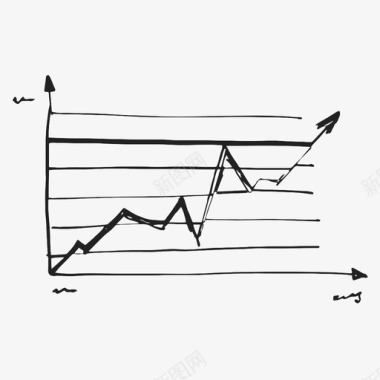 营销市场线图结果计划图标图标