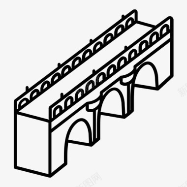 麦当劳三维标志桥梁结构跨度图标图标