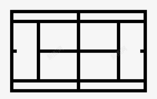 场地网球场运动球员图标图标