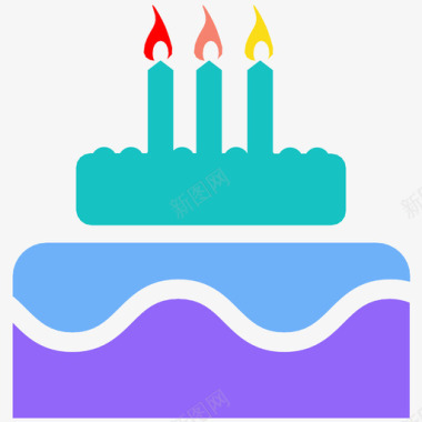 生日蛋糕糖果派对图标图标