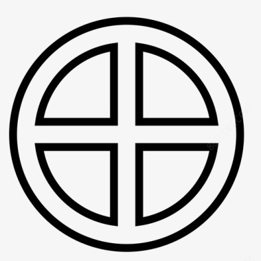 太阳十字图标 太阳十字icon 太阳十字矢量图标 icon