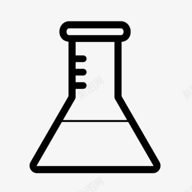 实验室观察锥形烧瓶科学混合物图标图标