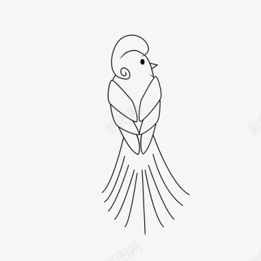 花鸟鸟装饰鸟翅膀图标图标