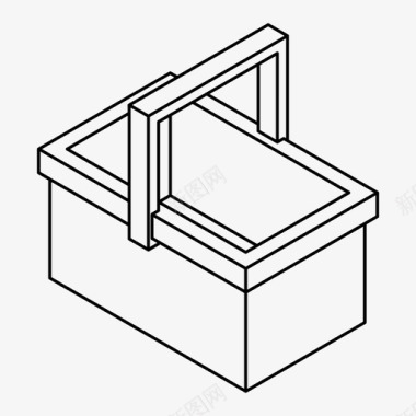 篮子便当盒子图标图标