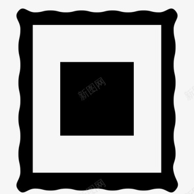 马列维奇艺术黑色广场图标图标