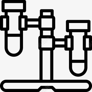 实验室观察试管科学研究图标图标