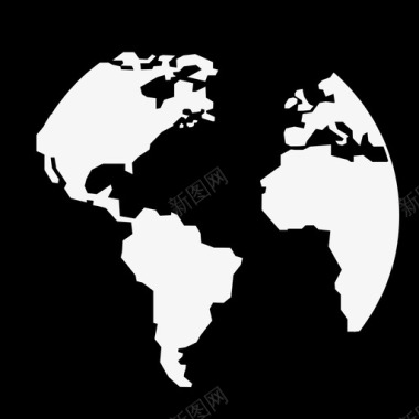 地球的圆形大陆形状成正方形地图和旗帜地球图标图标