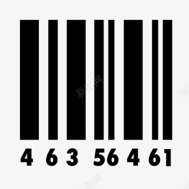 带数字的条形码购物电子商务图标图标