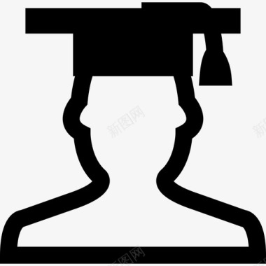 戴毕业帽的学生人学生图标图标