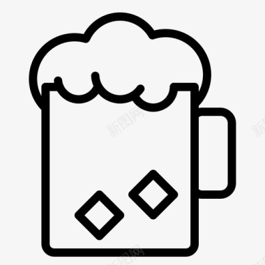 冷饮啤酒杯酒吧饮料图标图标