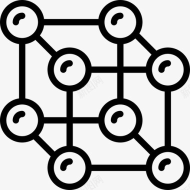 实验室观察分子科学研究图标图标