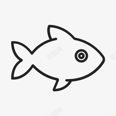 眼睛鱼动物骨头图标图标
