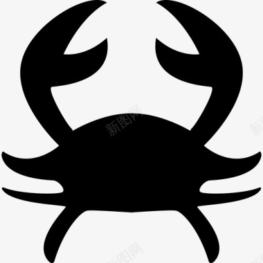 巨蟹星座螃蟹轮廓星座黄道十二宫图标图标