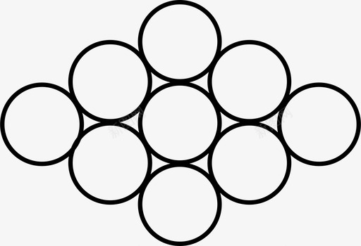 圆簇对称嵌套图标图标