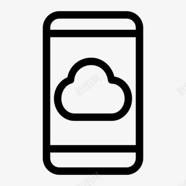 手机云触摸屏科技图标图标