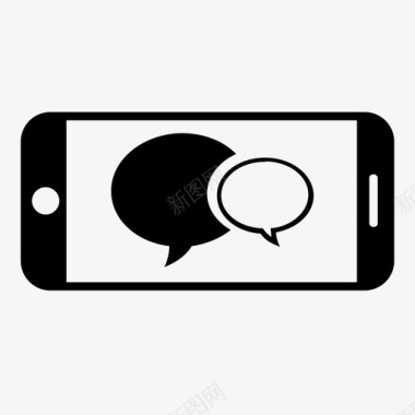 手机谈话移动聊天技术谈话图标图标