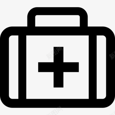 赠送标志带十字标志的急救包医疗免费赠送图标图标