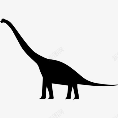 恐龙动物头骨腕龙动物动物王国的恐龙形状图标图标