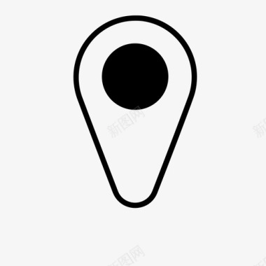 市政地图针餐厅位置图标图标