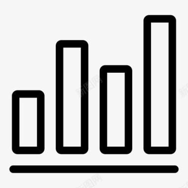 ppt演示条形图浪涌报告图标图标