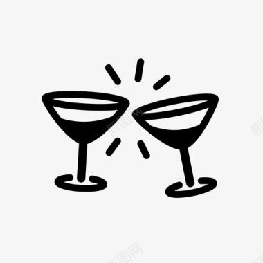 庆祝干杯葡萄酒吐司图标图标
