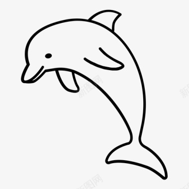海豚海洋世界海洋图标图标