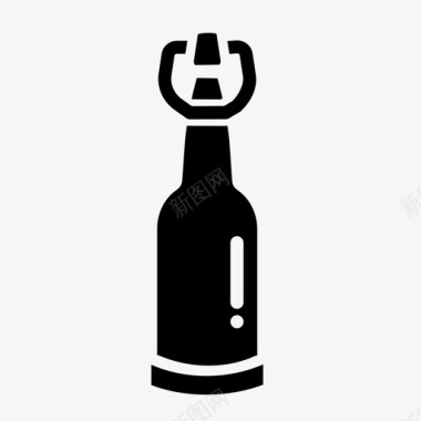 啤酒瓶迷你啤酒标签图标图标