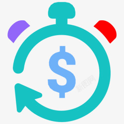 计划存款预算闹钟时钟图标高清图片