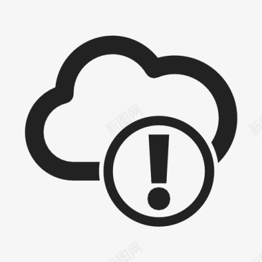 服务器云警报1云计算图标图标