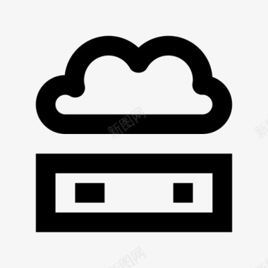 服务器服务器云数据存储服务器和传输材料图标图标