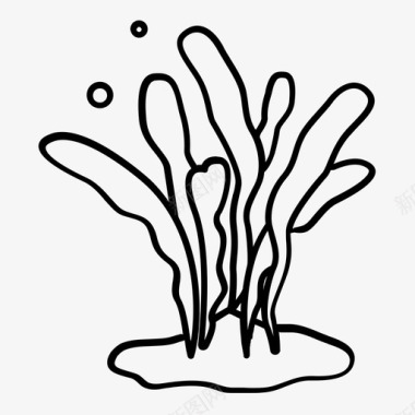 海藻海藻震颤悸动图标图标