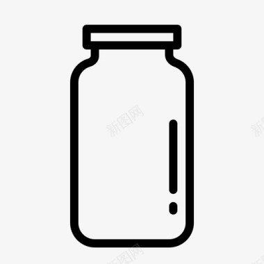 玻璃瓶圆形牛奶图标图标