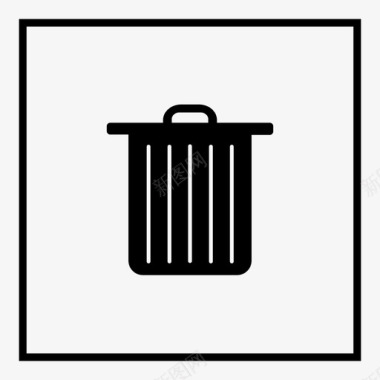 捡垃圾PNG垃圾桶篮子取消图标图标