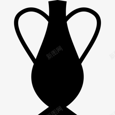 奖杯罐的轮廓形状套环图标图标