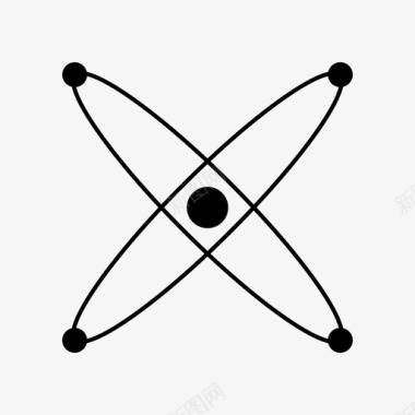 原子亚原子粒子流图标图标