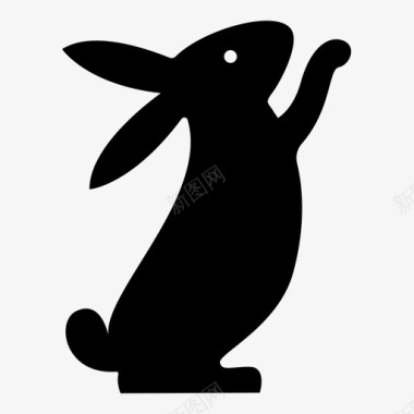 兔子动物绘画图标图标
