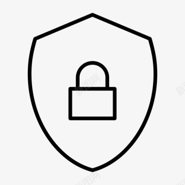 大徽章锁安全安全标志安全图标图标