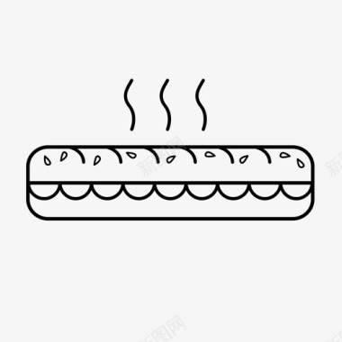 俱乐部三明治法式面包三明治蔬菜图标图标