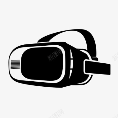 佩戴护目镜标志虚拟现实耳机3doculus图标图标